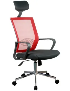 Kontorsstol OCF-9 Röd - Ergonomisk vridbar stol med TILT-mekanism