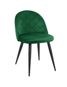 Modern Sammet Stol - Buteljgrön Elegans