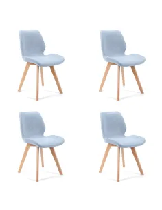 Blått Tygstol i Skandinavisk Stil - 4-pack
