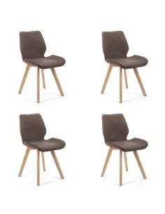 Skandinaviskt materialstol 4-pack - Elegant och bekväm stol