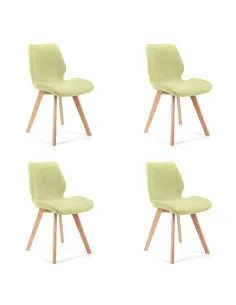 Gröna Stolar - 4-pack | Moderna och bekväma trästolar