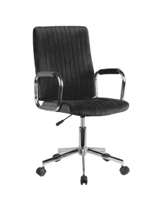 Svart kontorsstol med svängbar sits - Elegant och bekväm