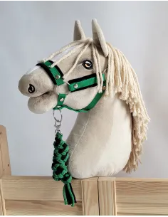 Hobby Horse Set: Grimma A3 med svart päls, svart-grön