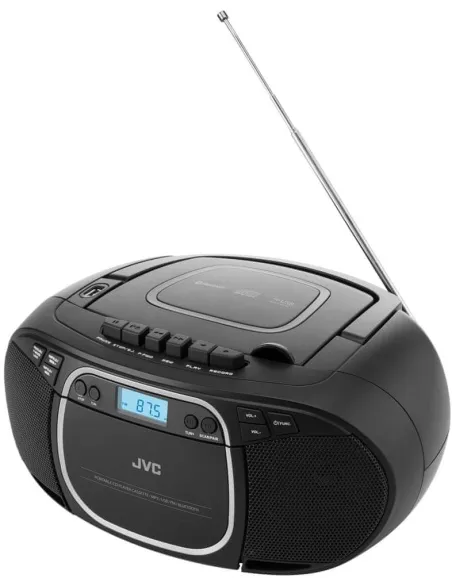 RADIOODTWARZACZ RADIO FM BOOMBOX JVC CD USB BLUETOOTH AUX 3W